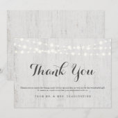 Persoonlijke Rustieke Houten Dank Je Bedankkaart (Voorkant / Achterkant)