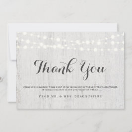 Persoonlijke Rustieke Houten Dankjewel Bedankkaart