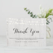 Persoonlijke Rustieke Houten Dankjewel Bedankkaart (Staand voorkant)