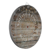 Persoonlijke Rustieke Houten Gezin Strandhuis Dartbord (Voorkant Links)