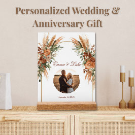 Persoonlijke Rustieke Jubileum Geschenk Met Naam & Acryl Bord