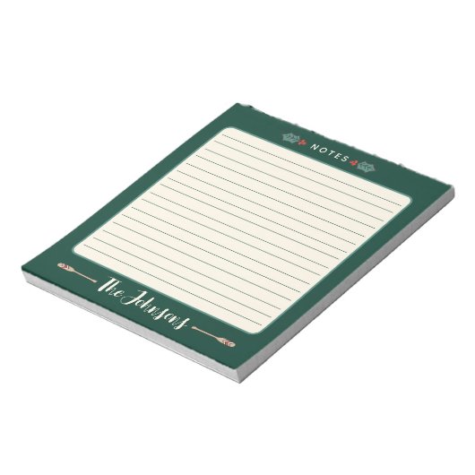 Persoonlijke Rustieke Kerst Kamperen Meer Notitieblok (Linkerzijde)