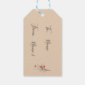 Persoonlijke Rustieke Kerstboom Cadeaulabel (Achterkant)