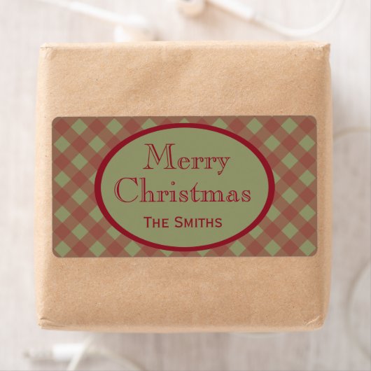 Persoonlijke Rustieke Kerstlabels Etiket (Insitu)
