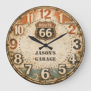 Persoonlijke Rustieke Route 66 Verweerde Kunst Grote Klok