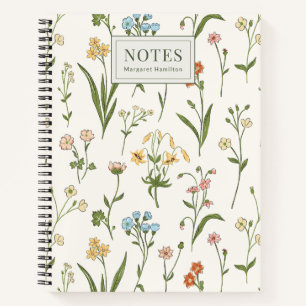 Persoonlijke Rustieke Wilde Bloemenweide Tuin Notitieboek