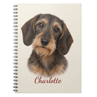 Persoonlijke Ruwharige Dachshund met Naam Notitieboek