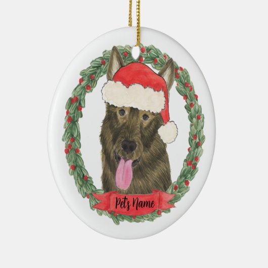 Persoonlijke Sable German Shepherd Keramisch Ornament (Rechts)