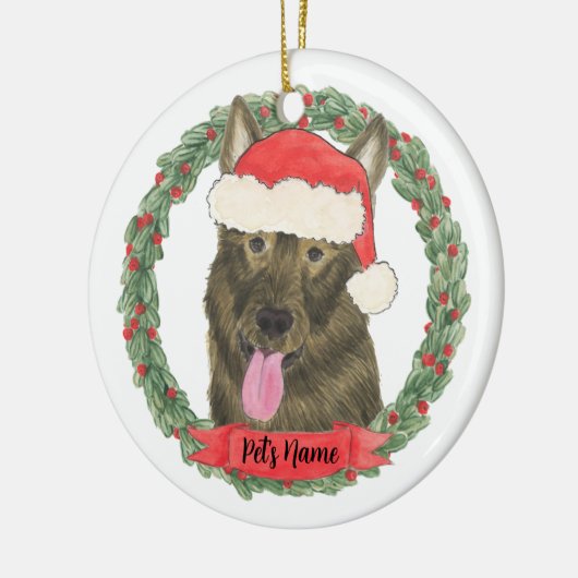 Persoonlijke Sable German Shepherd Keramisch Ornament (Links)
