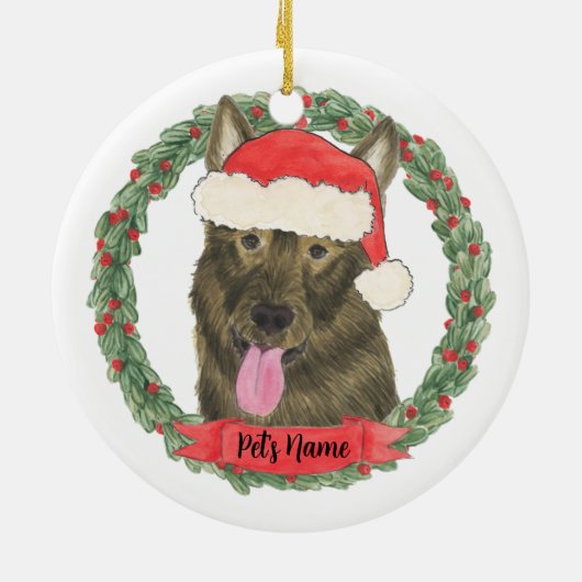 Persoonlijke Sable German Shepherd Keramisch Ornament (Achterkant)