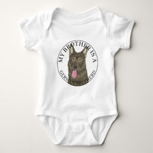 Persoonlijke Sable German Shepherd Romper (Voorkant)