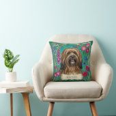 Persoonlijke Sable Lhasa Apso Bloemenkussen Kussen (Stoel)