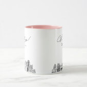 Persoonlijke Sacramento Skyline Trouwkoffiemok Mok (Midden)