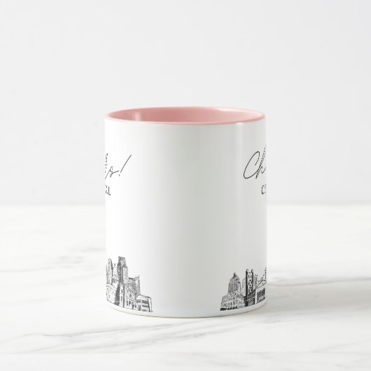 Persoonlijke Sacramento Skyline Trouwkoffiemok Mok (Midden)