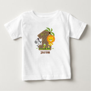 Persoonlijke Safari 1st Birthday Tshirt