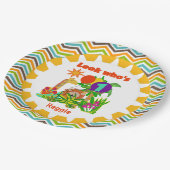 Persoonlijke Safari 1st Happy Birthday Papieren Bordje (Gekanteld)