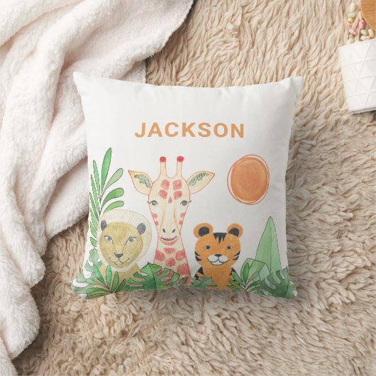 Persoonlijke Safari Animals Kind Kussen (Deken)