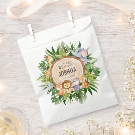 Persoonlijke Safari Animals Partij Bedankzakje (Geknipt)