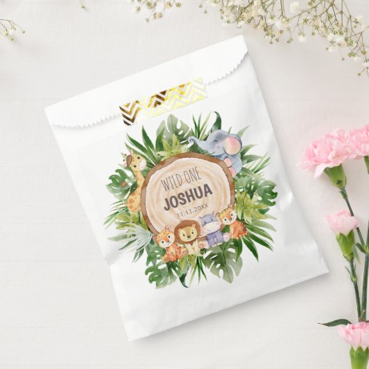 Persoonlijke Safari Animals Partij Bedankzakje (Gezegeld)