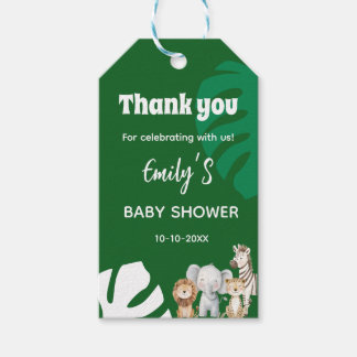 Persoonlijke Safari Baby Shower Favor Tags Cadeaulabel