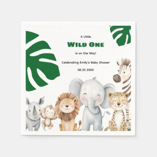 Persoonlijke Safari Baby Shower Servetten
