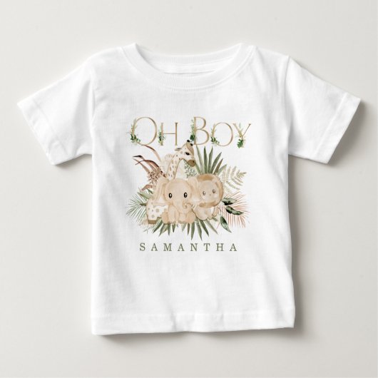 Persoonlijke  Safari Baby T-shirts (Voorkant)