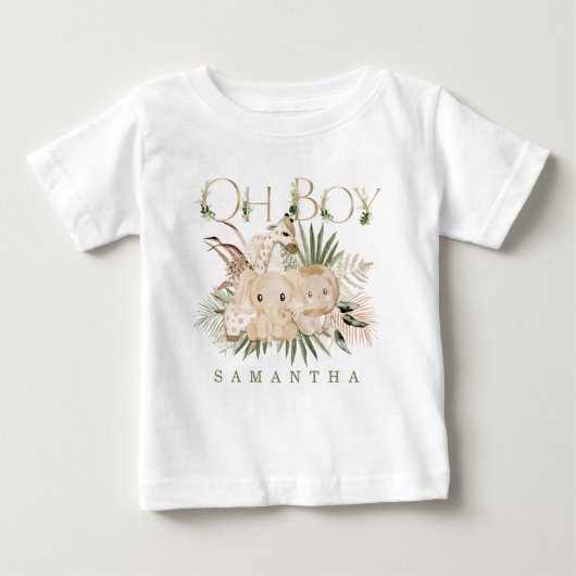 Persoonlijke safari babyshirts (Voorkant)