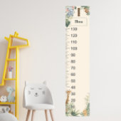 Persoonlijke Safari Naam Monogram I Groeimeter Poster