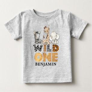 Persoonlijke Safari Wild One First Birthday Baby T