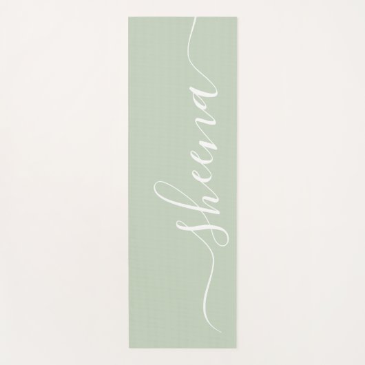 Persoonlijke Sage Green Yoga Mat (Voorkant)
