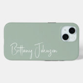 Persoonlijke Sage Groene Case-Mate iPhone Case (Achterkant (horizontaal))