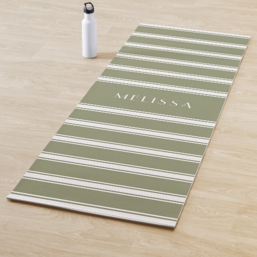 Persoonlijke Sage Summer Striped Yoga Mat (In situ)