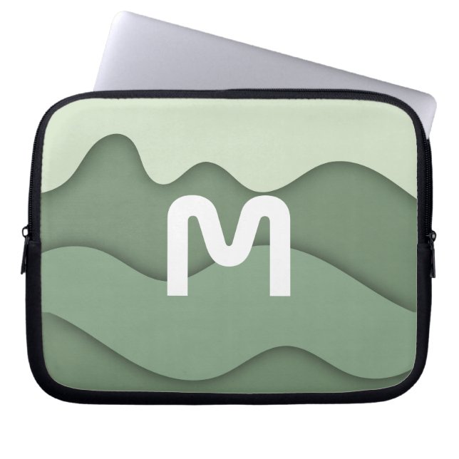 Persoonlijke Sage Wave Laptophoes Laptop Sleeve (Voorkant)
