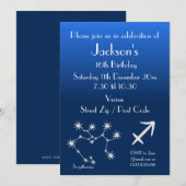 Persoonlijke Sagittarius Sterrenbeeld Feest Uitnod Kaart (Voorkant / Achterkant)