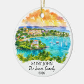 Persoonlijke Saint John-versiering, Aangepaste Car Keramisch Ornament (Links)