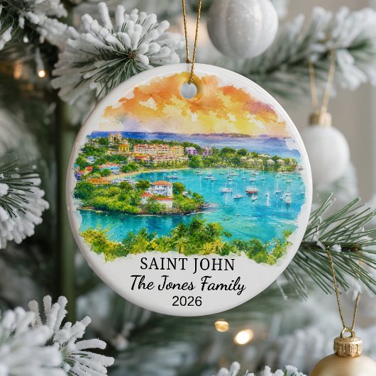 Persoonlijke Saint John-versiering, Aangepaste Car Keramisch Ornament