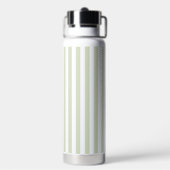 Persoonlijke saliegroen gestreepte waterfles met n (Achterkant)
