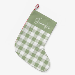 Persoonlijke saliegroen kleine kerstsok