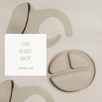 Persoonlijke saliegroene baby jongens douche
