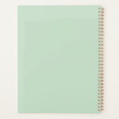 Persoonlijke saliegroene fotocollage planner 2026 (Achterkant)