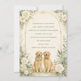 Persoonlijke Saliegroene Golden Retriever Trouw I Kaart