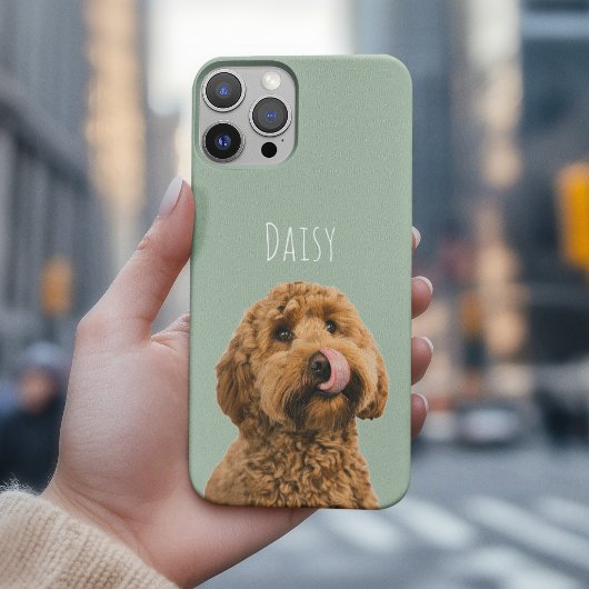 Persoonlijke saliegroene hondsfoto Case-Mate iPhone case