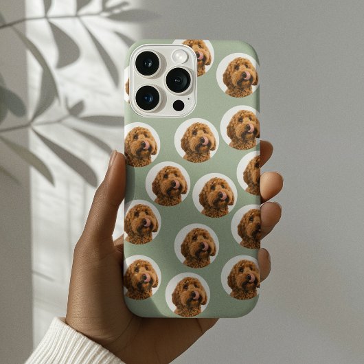 Persoonlijke saliegroene huisdierfoto Case-Mate iPhone case