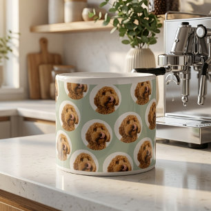 Persoonlijke saliegroene huisdiergezichtsbeker espresso kop