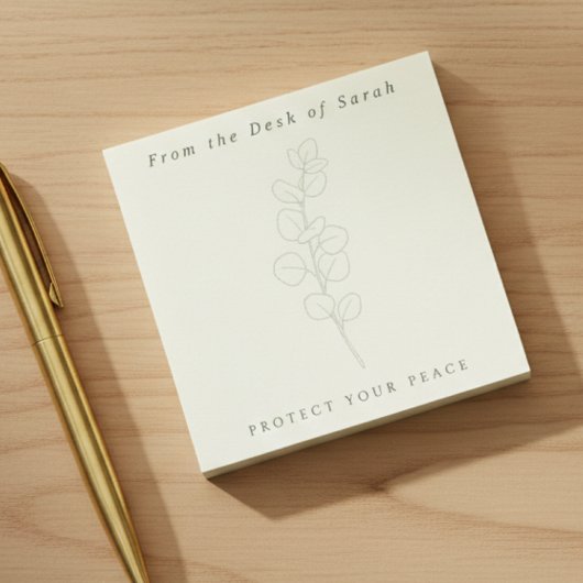 Persoonlijke saliegroene minimalistische dagelijks post-it® notes