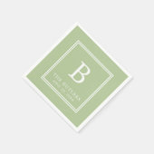 Persoonlijke saliegroene papieren servetten voor d (Hoek)