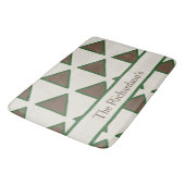 Persoonlijke saliegroene taupe driehoek moderne ch badmat (Gekanteld)
