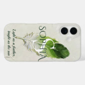 Persoonlijke Saliegroene Veer Initiële Case-Mate iPhone Case (Achterkant (horizontaal))