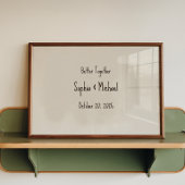 Persoonlijke "Samen Sterker" Huwelijksposter Poster