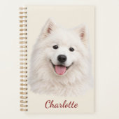 Persoonlijke Samojed met eigen naam Planner (Voorkant)